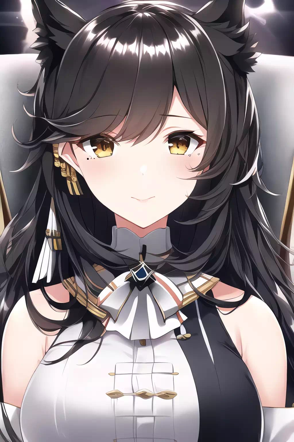 見つめてくる愛宕お姉さん
