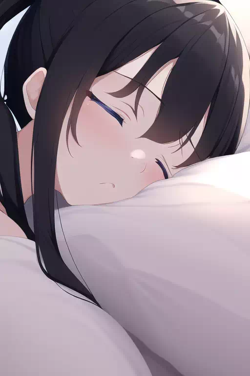 気兼ねなく居眠りしている少女