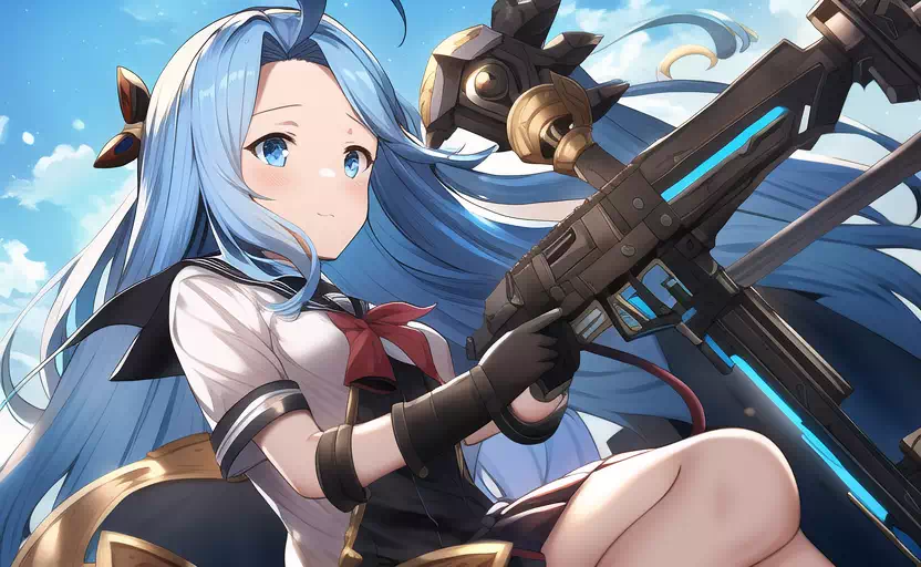 セーラー服と機関銃(？)なルリア（っぽいの）