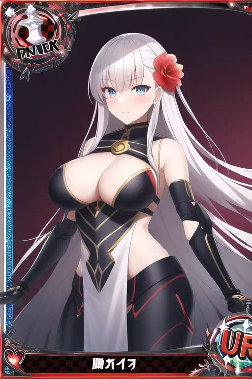 ソシャゲのカード風の美少女