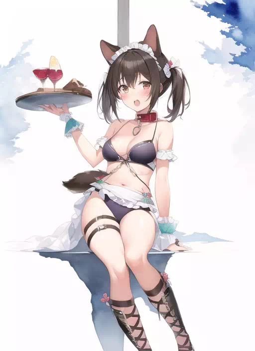 『猫耳少女とケーキ』