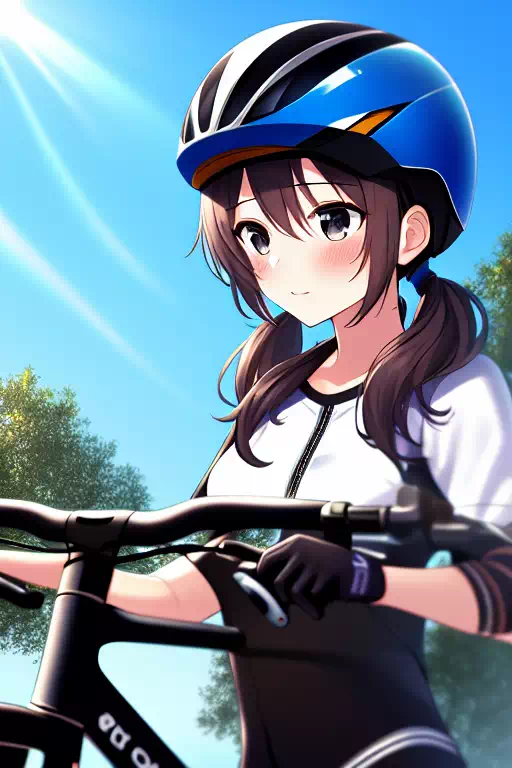 自転車に乗っている少女(2)