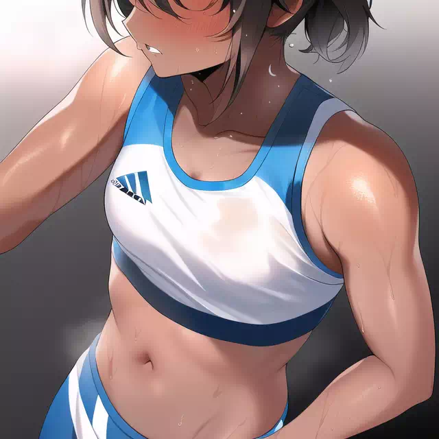 発汗黒髪褐色スポーツウェア娘詰め合わせ
