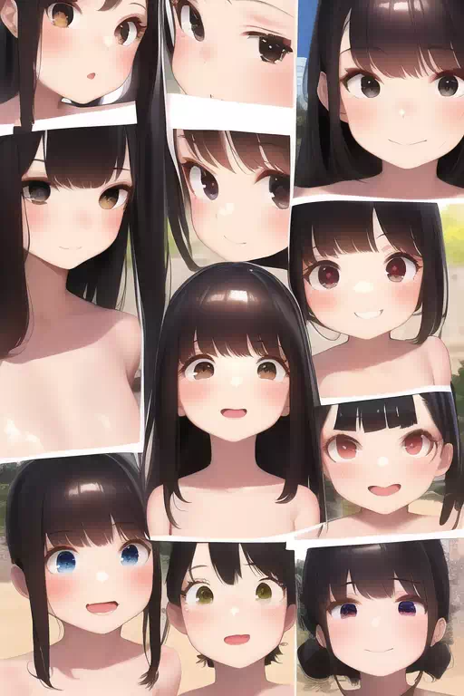 Girls&#8217; faces 5