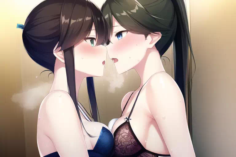 鳳翔さん×女性指揮官、艦娘の百合キス