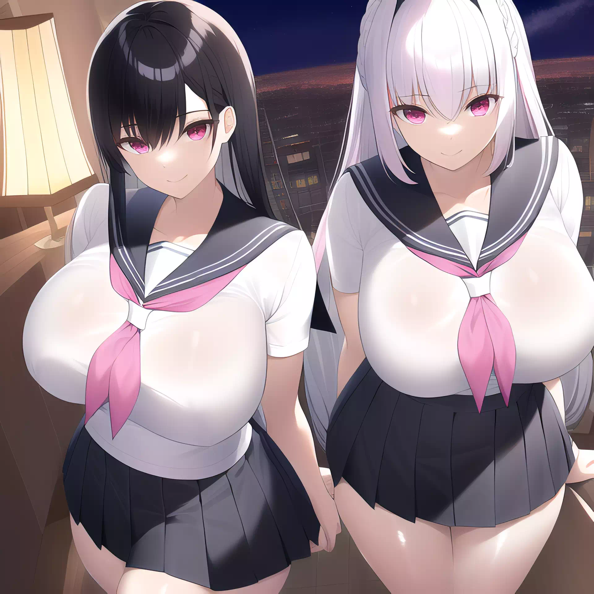 窓際おっぱい