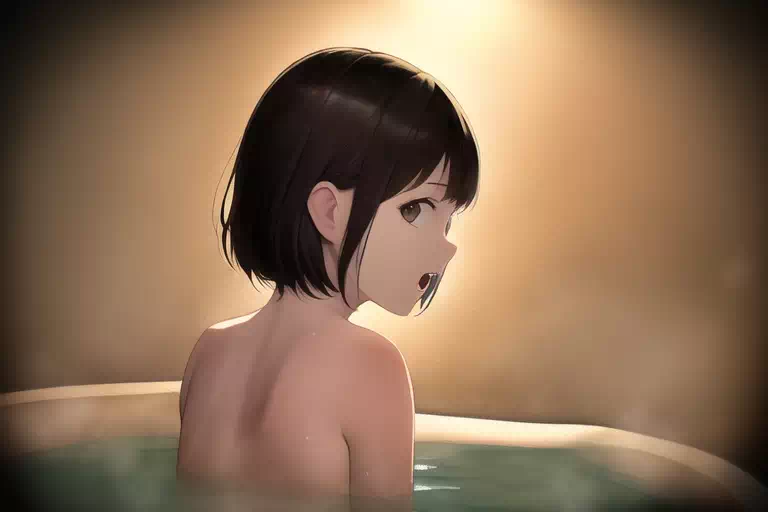 見ないで！早く出て行ってよ！