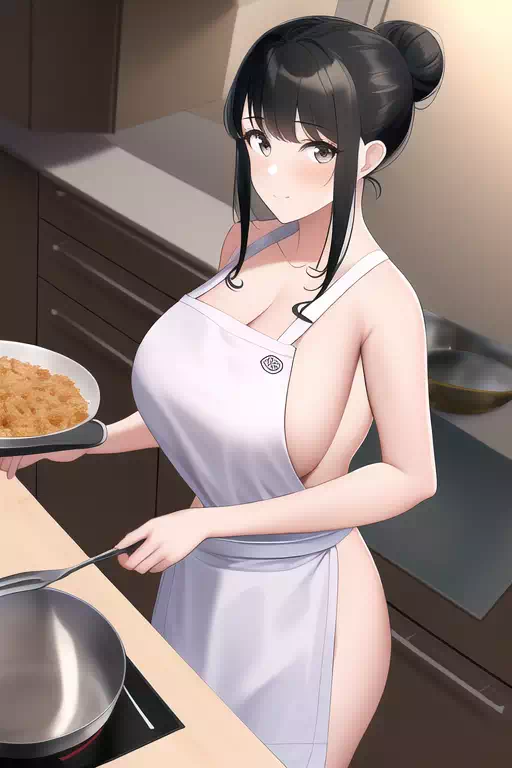 おだんご裸エプロン