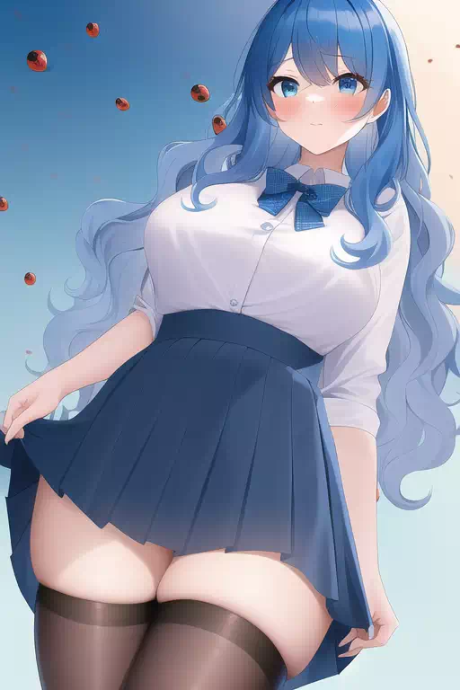 blue-haired schoolgirl ???