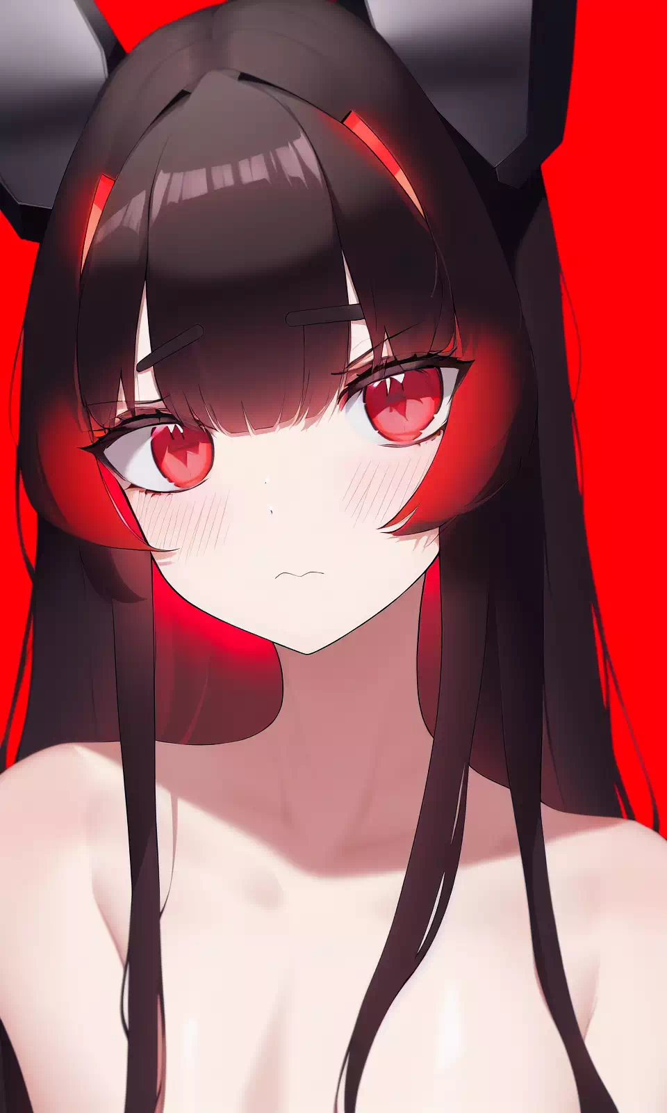 Red eyes girl