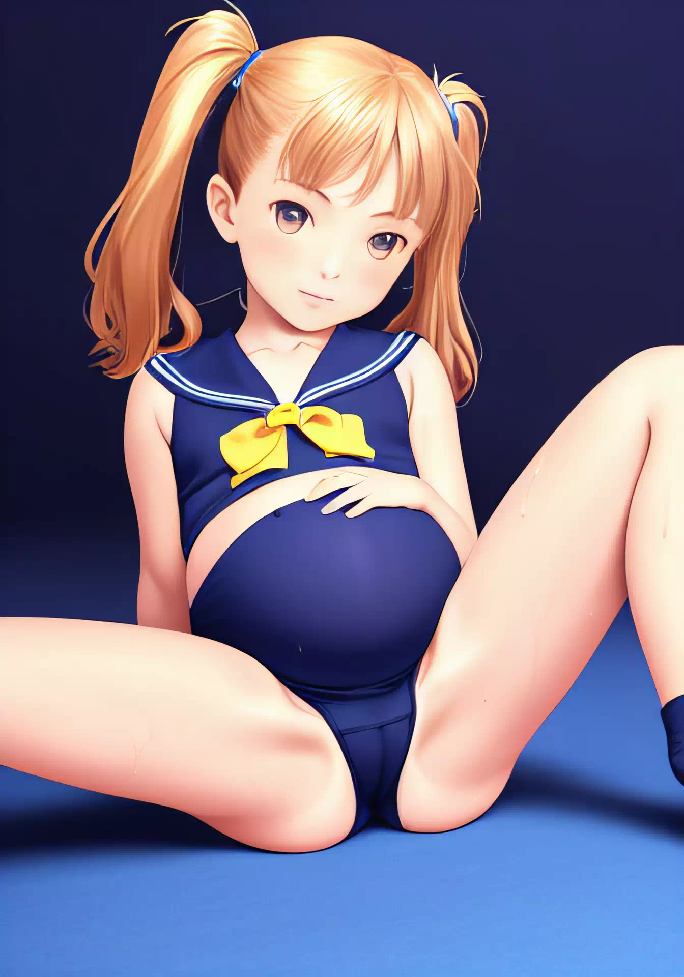 Cute pregnant loli cheerleader