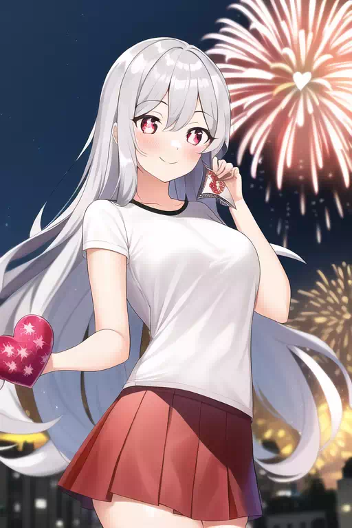 silver hair girl