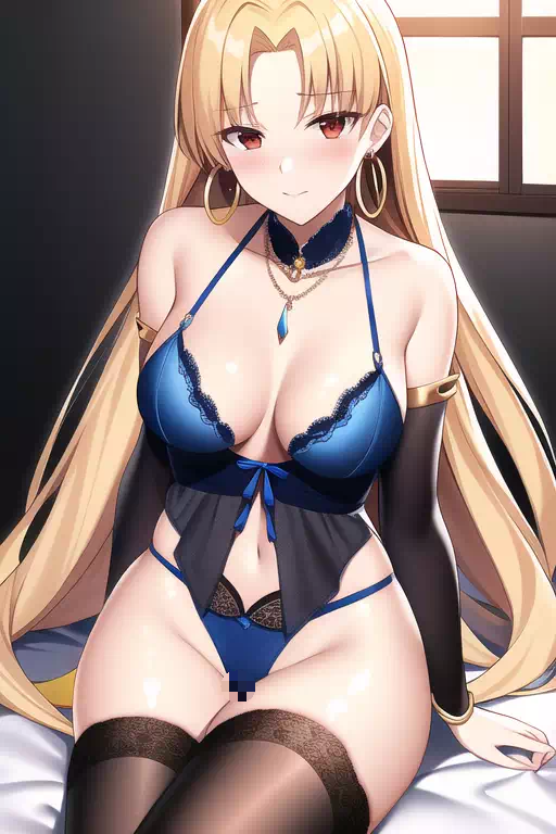 Ereshkigal in blue lingeri