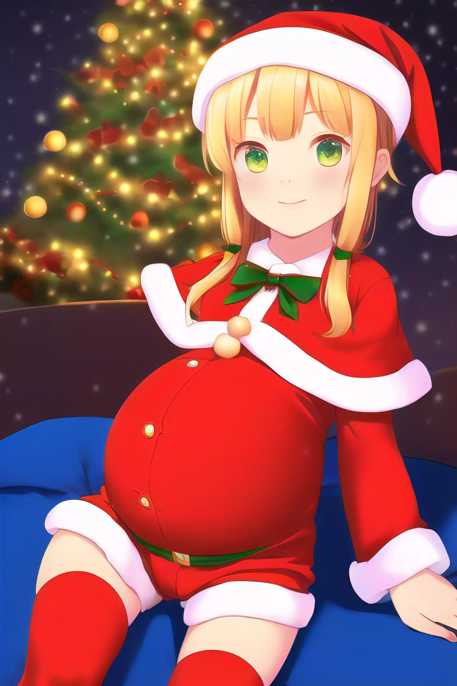 Preg loli celebrating christmas