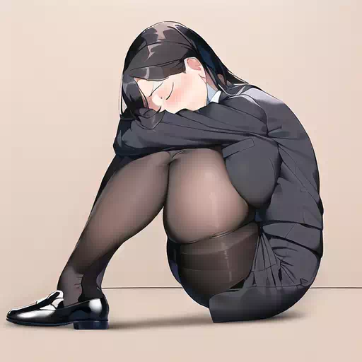 AI球体化 OLさん黒い球体で変身