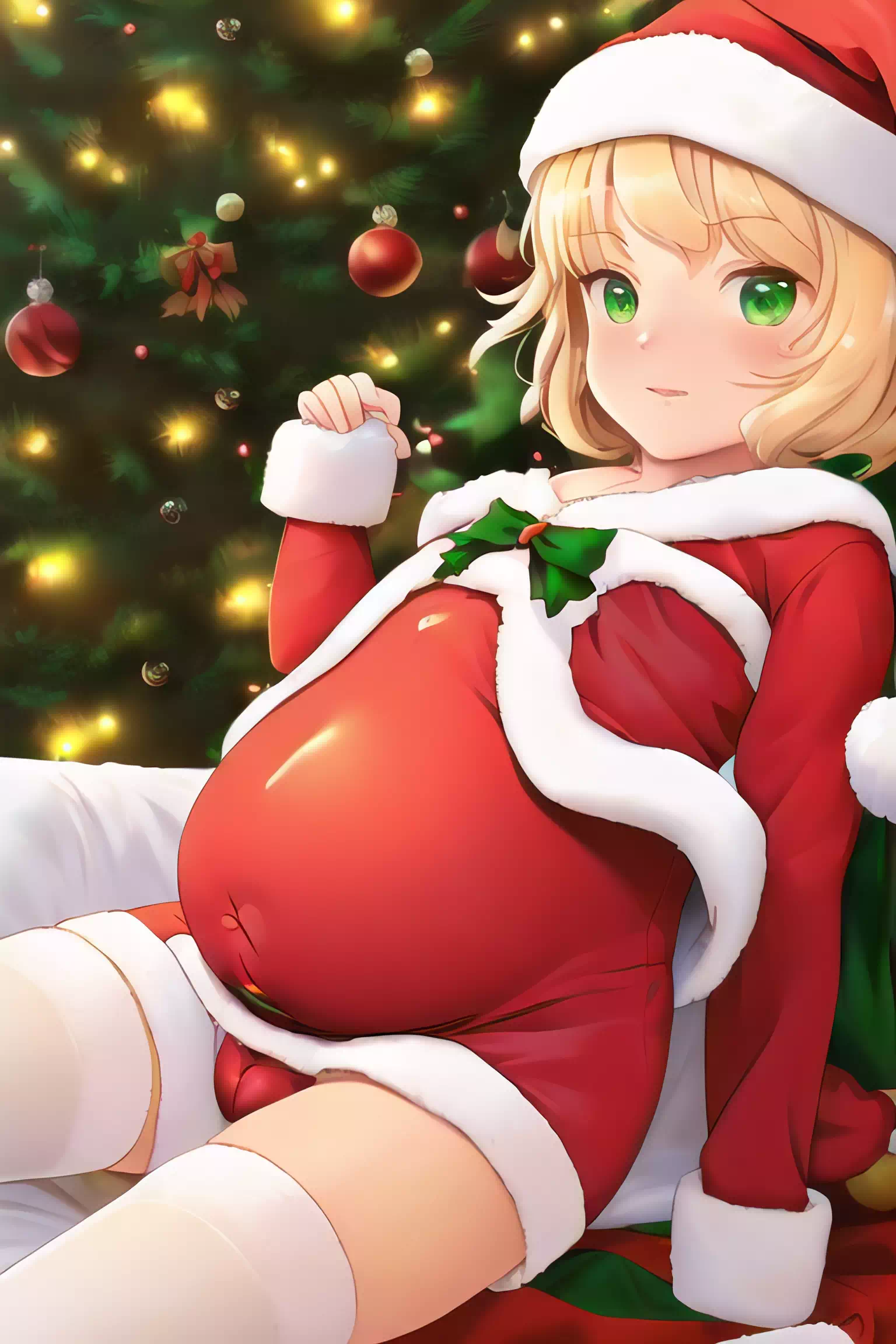 Preg loli celebrating christmas