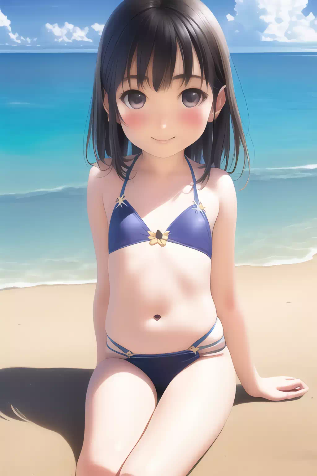 海辺の女の子