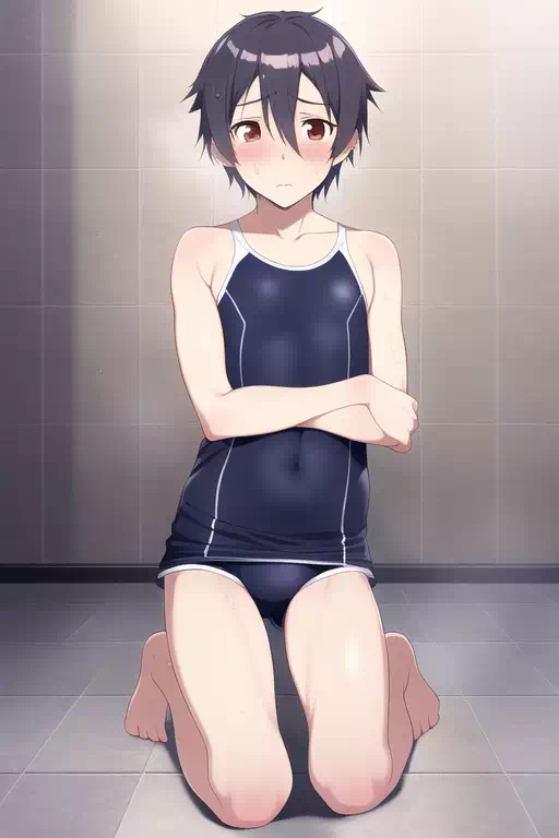 Kirito Wearing swimsuit