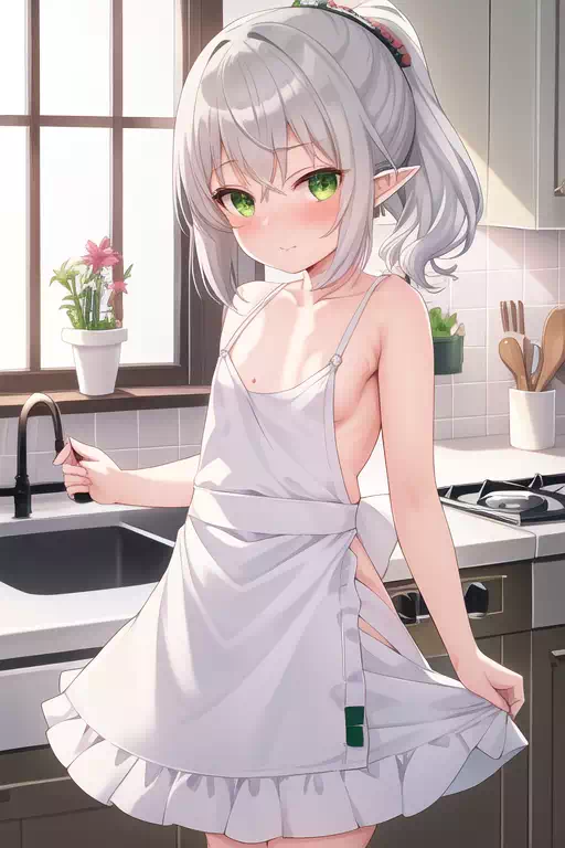 ナヒーダちゃんの裸エプロンクッキング