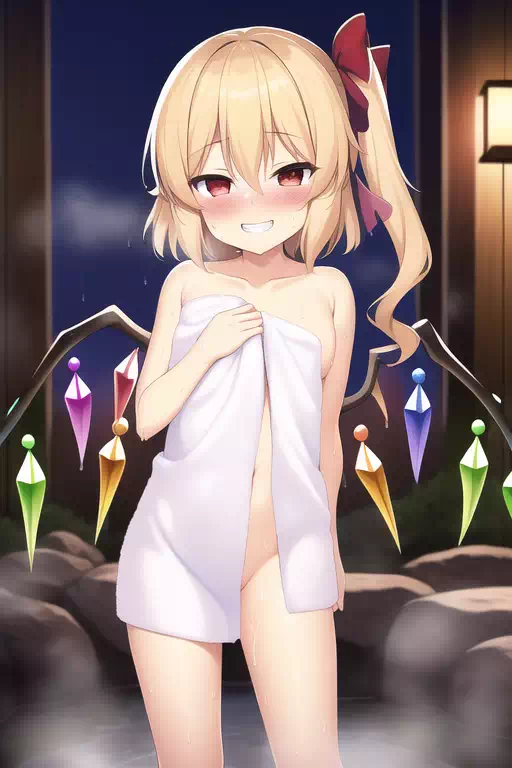 温泉でフランちゃんに遭遇した