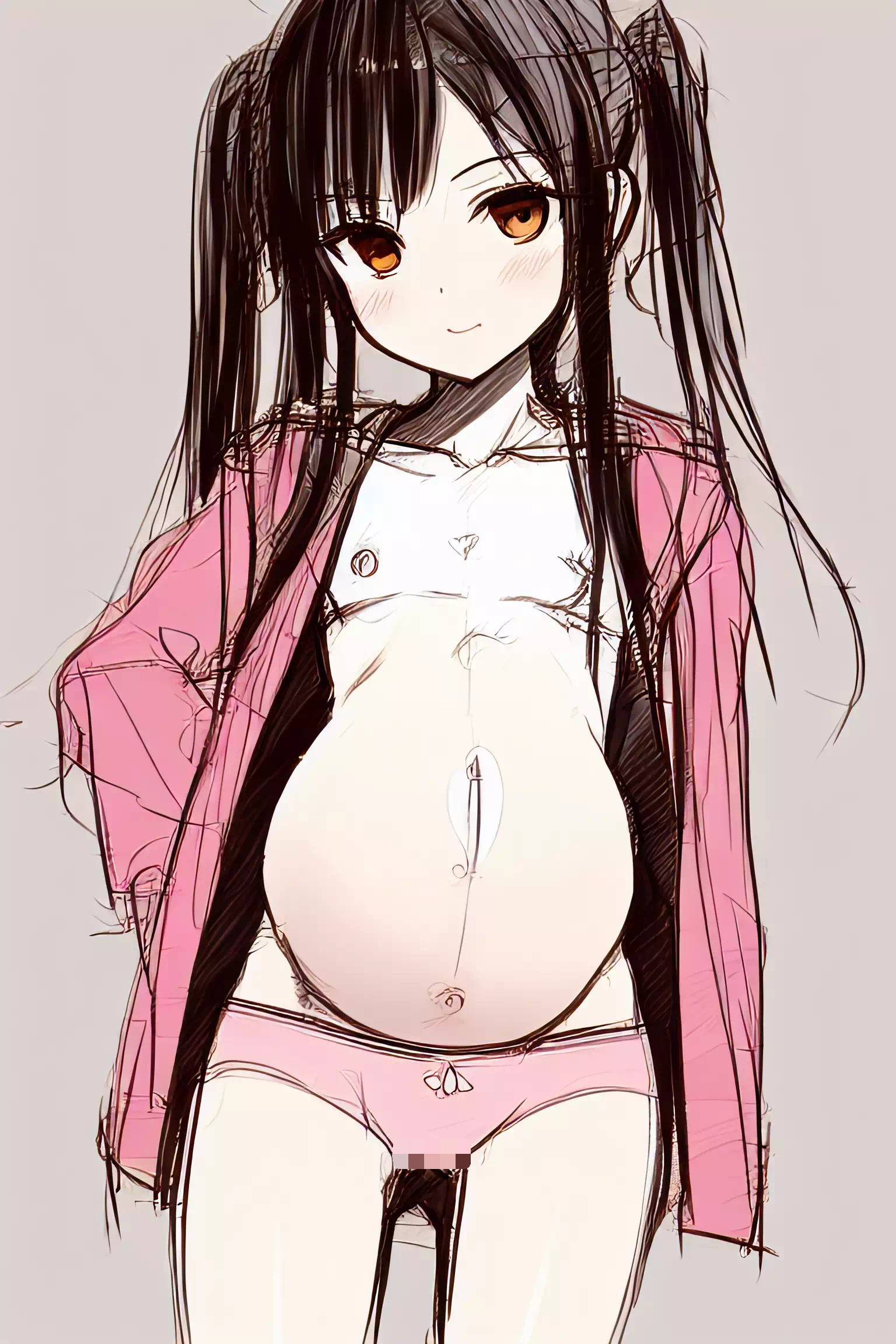 sketch of a pregnant loli girl