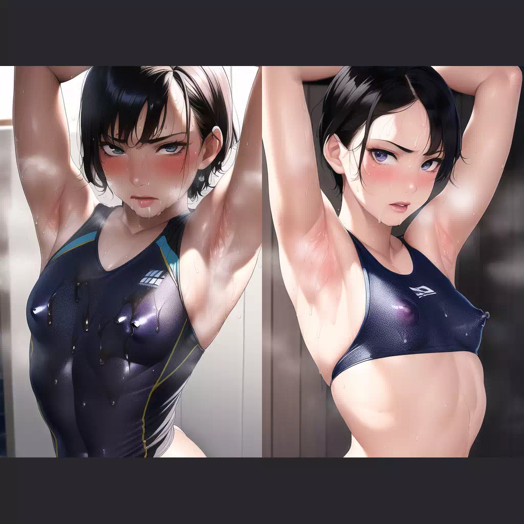 スポーツ少女の腋味.無毛{Sporty girl armpit}