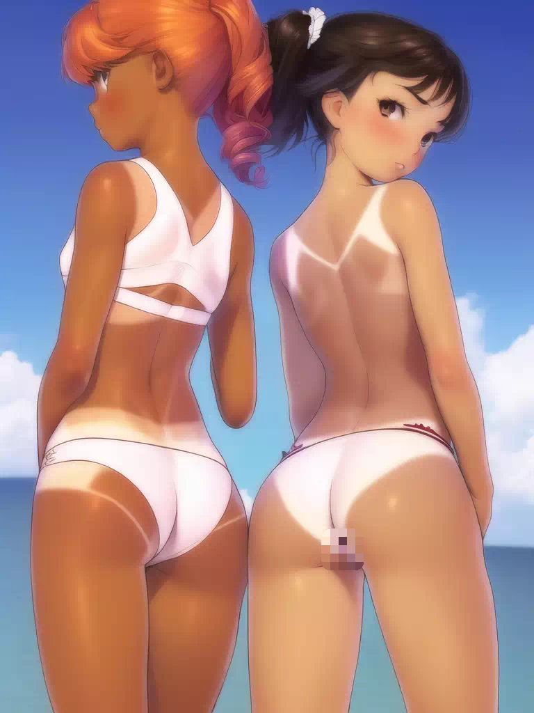 2 Pretty Gals w／ Strange Pattern